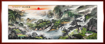 山水国画山水