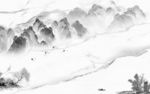 简约新款山水画 tif分层