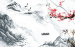 梅花爆款山水画 TIF分层