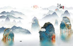 新中式爆款山水画 TIF分层