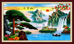 壁画 迎客松