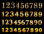 金色数字广告资料素材