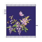 中国风紫藤萝蝴蝶刺绣手帕