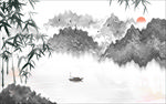 中国画背景墙