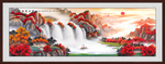 鸿运当头山水画