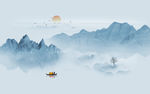 意境水墨山水画