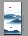 屏风水墨画