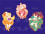 长发美少女心儿童装玩偶娃娃插画