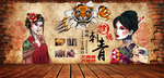 刺青纹身背景墙