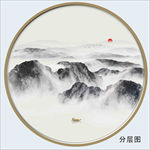 抽象水墨山