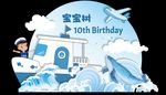 海军宝宝宴生日背景设计