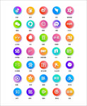 社交彩色小图标