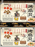 烤扇贝背景墙