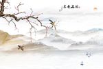 春色满园新中式山水花鸟石纹山水
