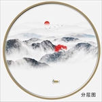 圆形山水