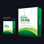 绿色手提袋 手提袋设计 手提袋