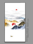 山水屏风