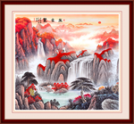 聚宝盆山水画