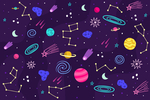 矢量手绘星空图