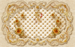 金色玫瑰花卉软包