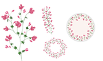 六道花枝花边