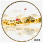 中式金色山
