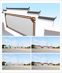 3DMAX徽派广告牌模型