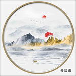 圆形山水画