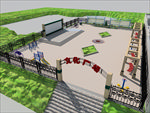 乡村文化广场公园3D模型效果图