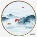 圆形山水画