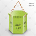 精细六角提盒效果智能贴图样机