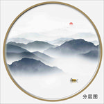 圆形山水