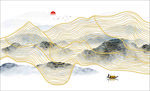 金线装饰画 山水画