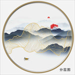 金山线条装饰画 山水