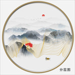 水墨金线 圆形金线 线条