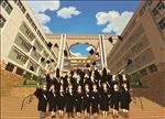手绘广东海洋大学钟海楼毕业照