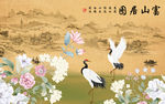 中式山水背景墙
