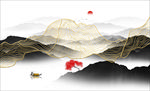 水墨金线山