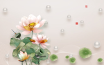 素雅荷花图