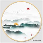 圆形装饰画挂画