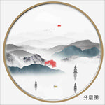 圆形山水