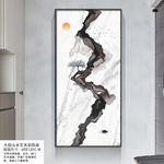 大理石山水烟雾玄关壁画