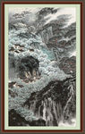 竖幅山水画