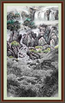 竖幅山水画