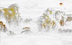 水墨山水电视背景墙