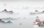 新中式风格山水 tif分层