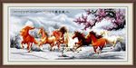 瑞雪八骏图