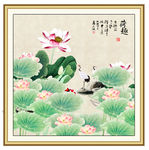 国画荷花
