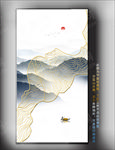 线条山水画