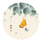 手绘葫芦福禄寿装饰画